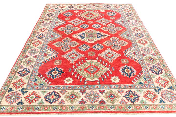 5' 10 x 8' Hand Knotted Kazak Rug