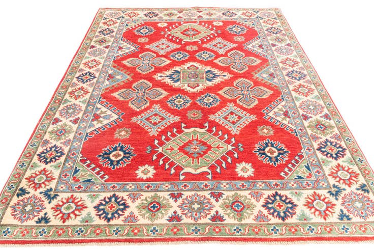 Detail image of 5' 10 x 8' Hand Knotted Kazak Rug