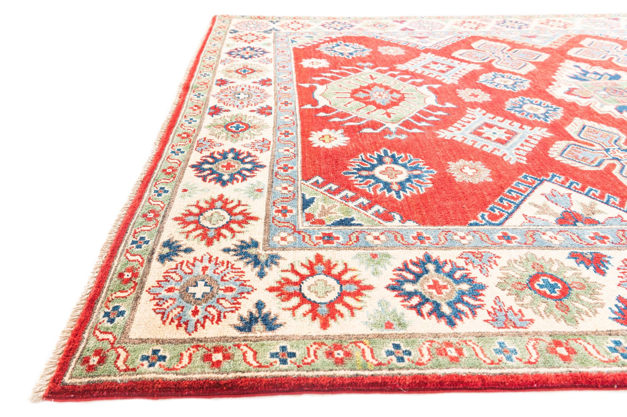 5' 10 x 8' Hand Knotted Kazak Rug
