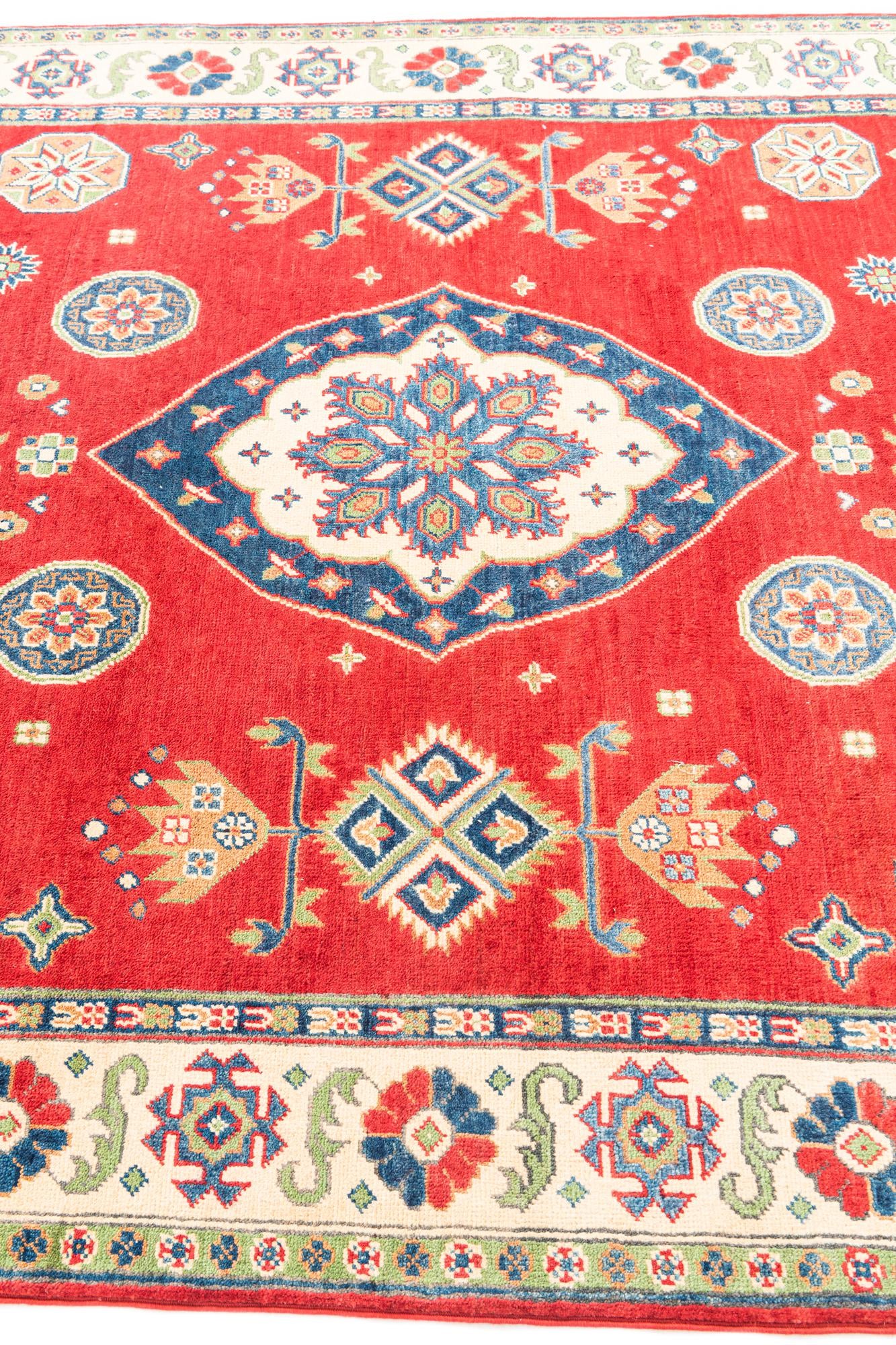 5' 7 x 8' Hand Knotted Kazak Rug