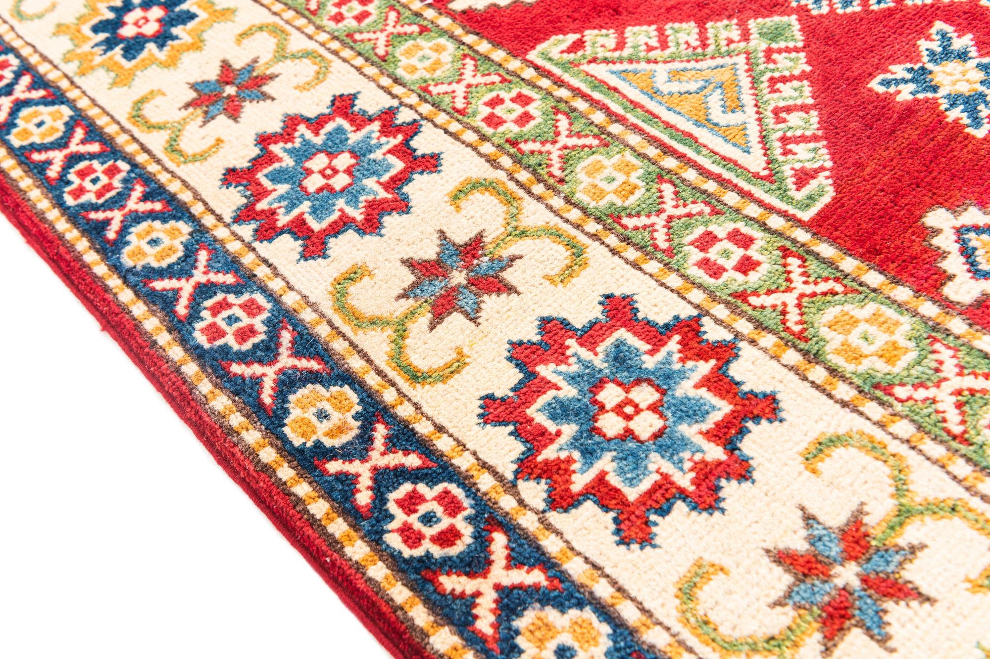 5' 8 x 8' 2 Hand Knotted Kazak Rug