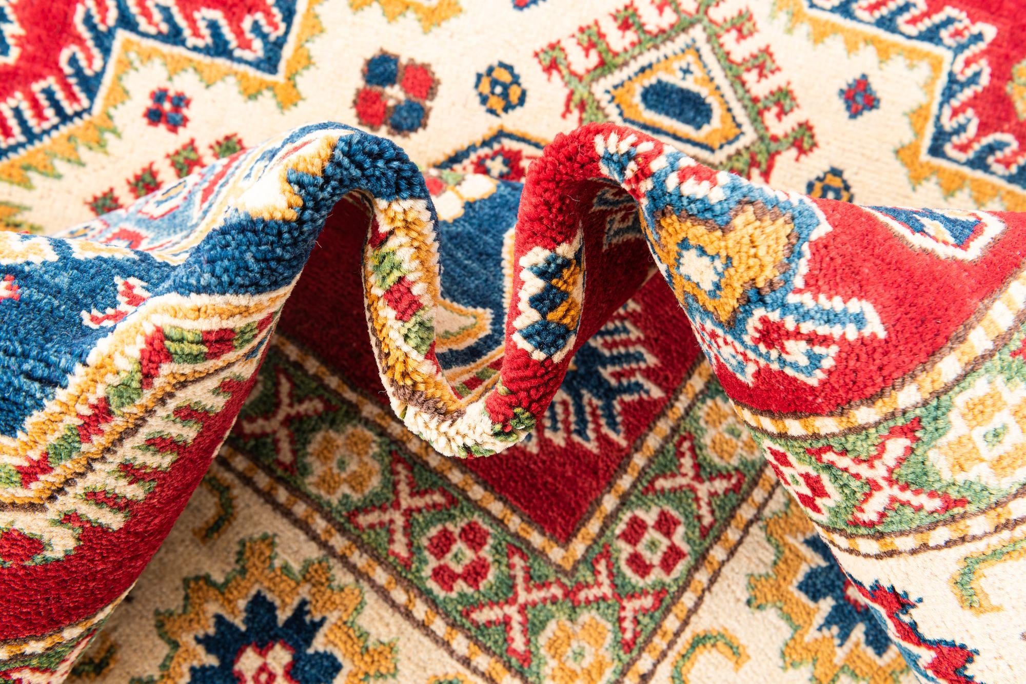 5' 8 x 8' 2 Hand Knotted Kazak Rug