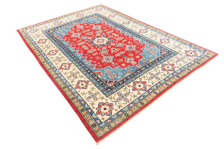 Detail image of 5' 7 x 7' 10 Hand Knotted Kazak Rug