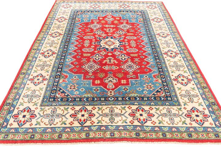 5' 7 x 7' 10 Hand Knotted Kazak Rug