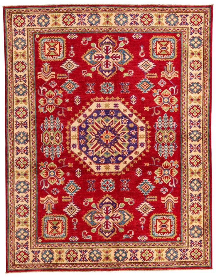 Detail image of 5' 9 x 7' 10 Hand Knotted Kazak Rug