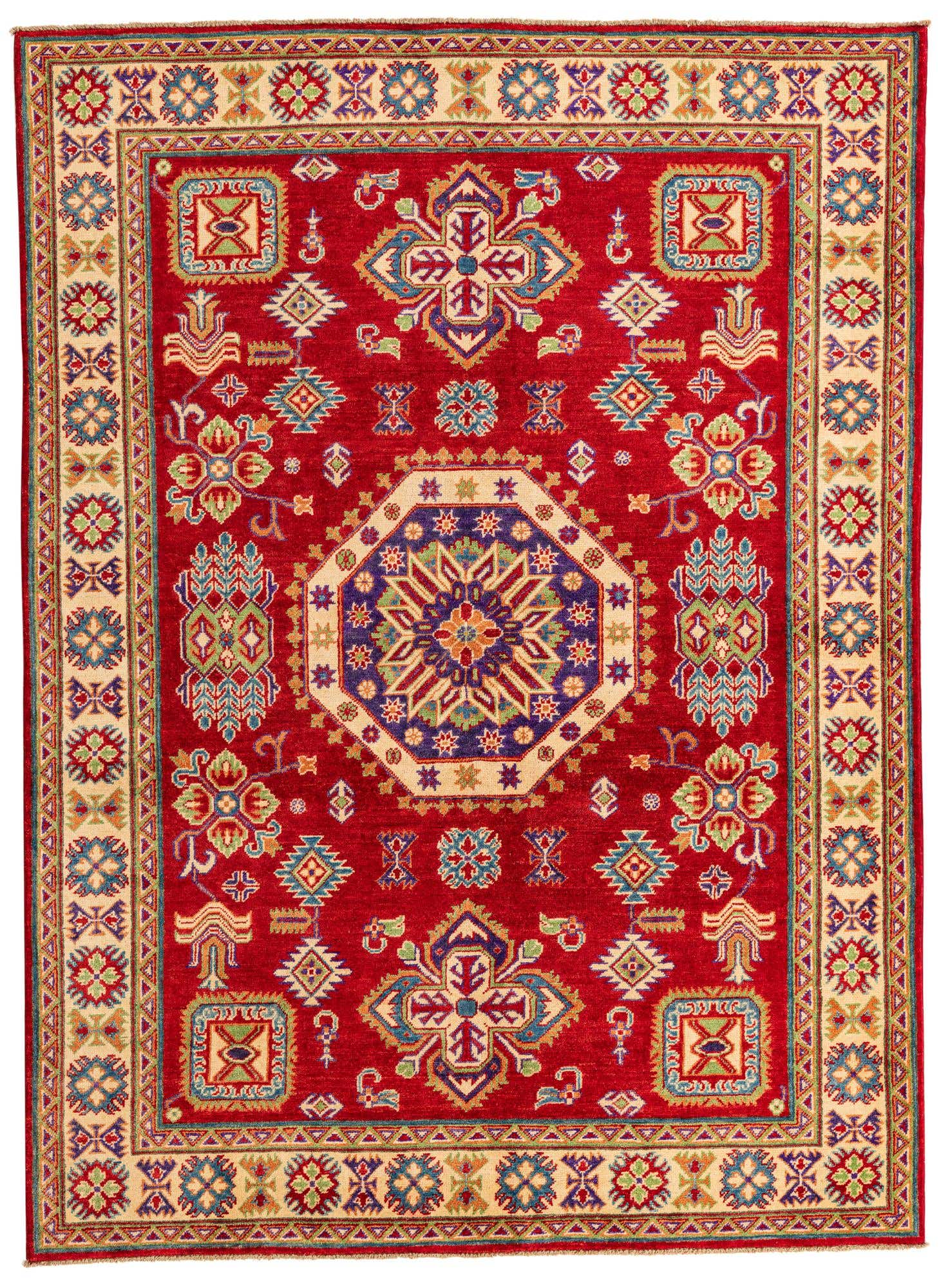 5' 9 x 7' 10 Hand Knotted Kazak Rug