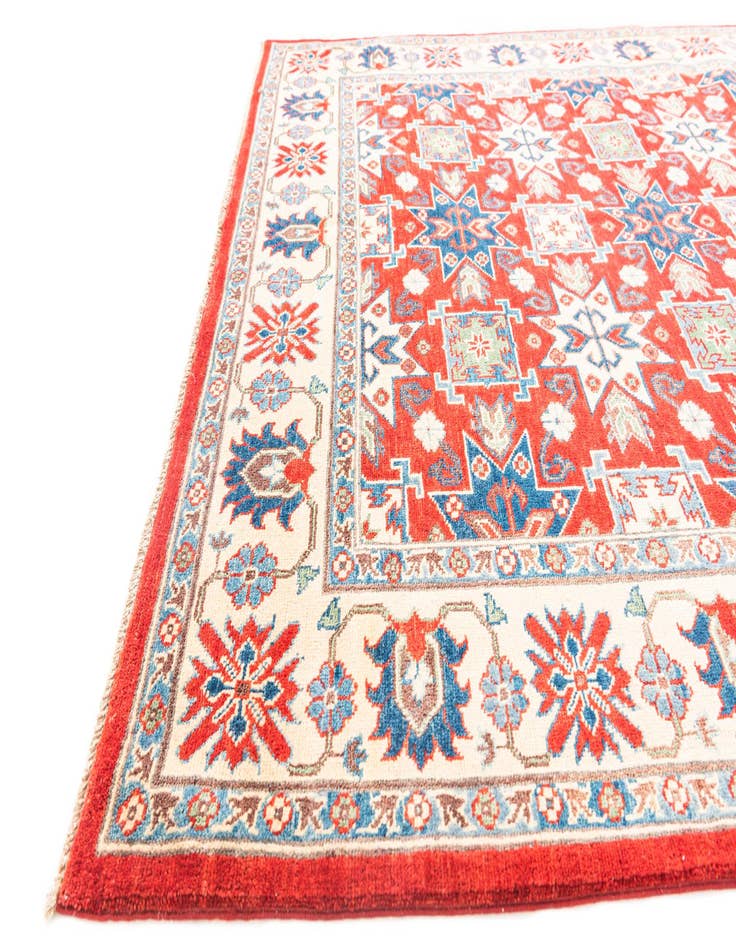 Detail image of 5' 10 x 8'  Hand Knotted Kazak Rug