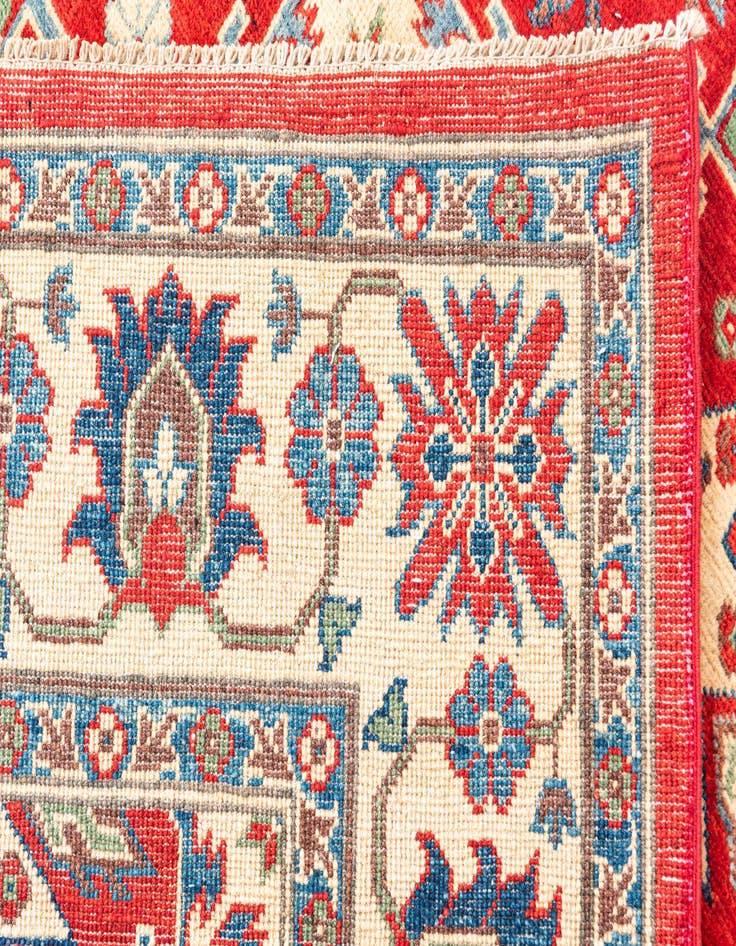 Detail image of 5' 10 x 8'  Hand Knotted Kazak Rug