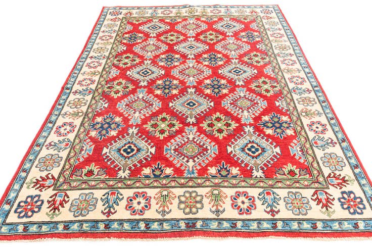 Detail image of 5' 6 x 7' 9 Hand Knotted Kazak Rug