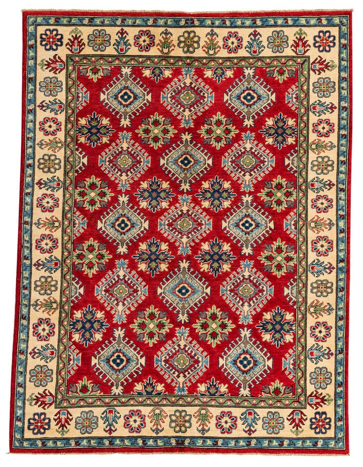 Detail image of 5' 6 x 7' 9 Hand Knotted Kazak Rug