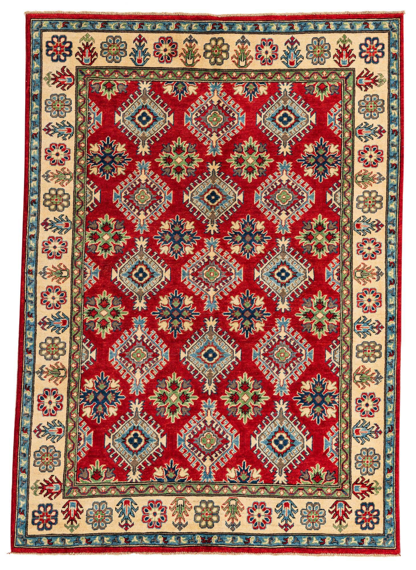 5' 6 x 7' 9 Hand Knotted Kazak Rug