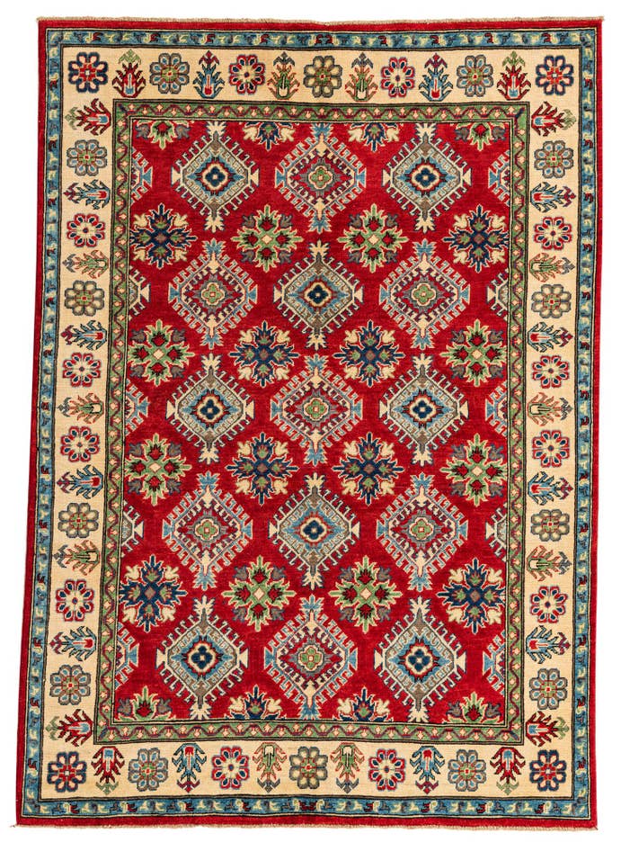 Detail image of 5' 6 x 7' 9 Hand Knotted Kazak Rug