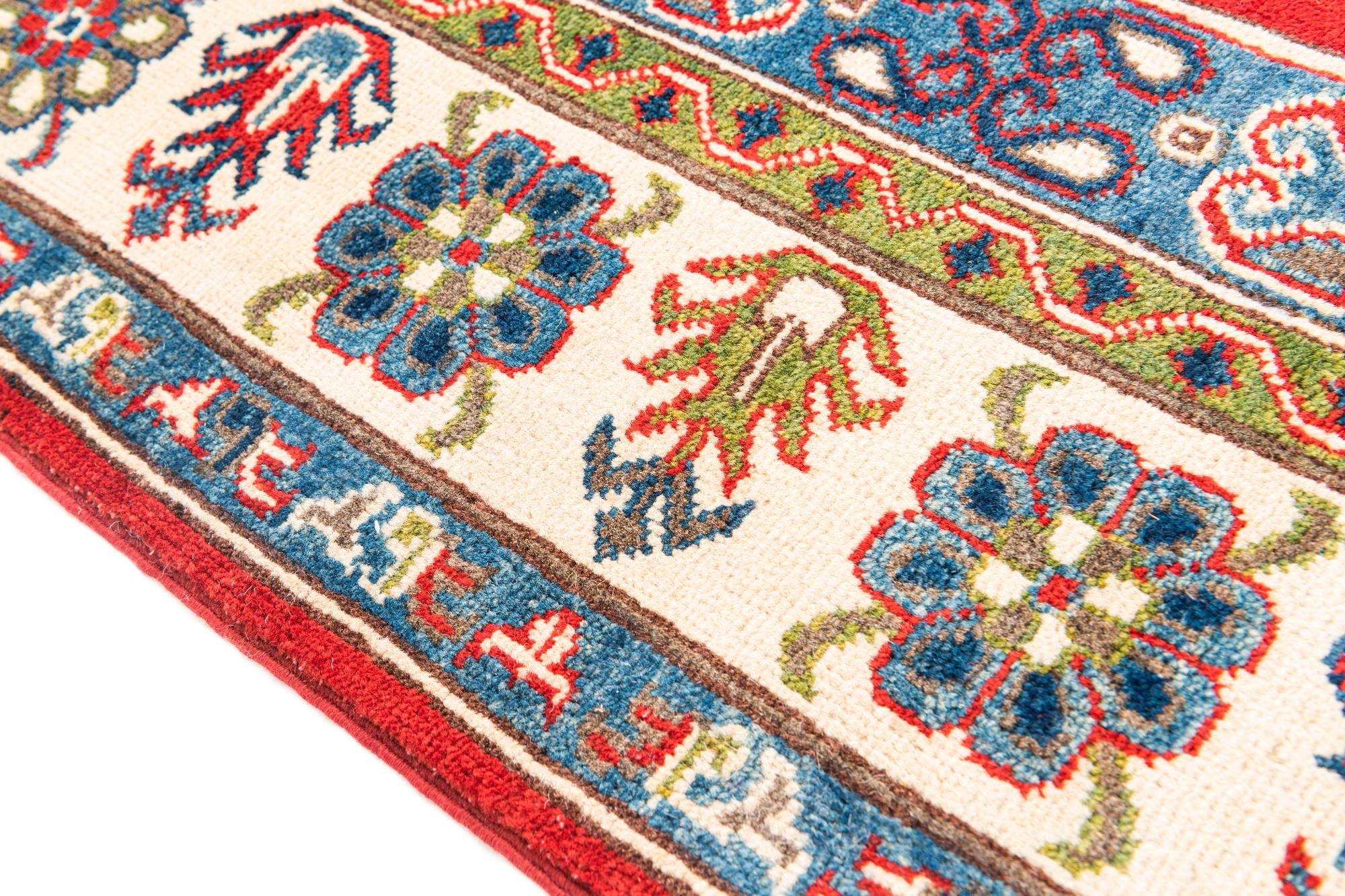 5' 5 x 7' 10 Hand Knotted Kazak Rug