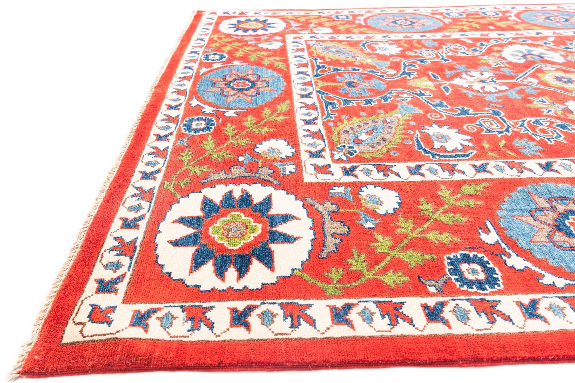 5' 8 x 8' Hand Knotted Kazak Rug