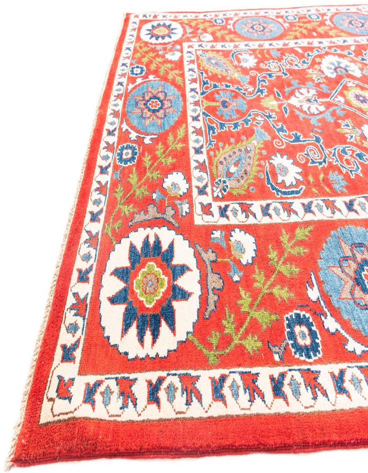 Detail image of 5' 8 x 8'  Hand Knotted Kazak Rug