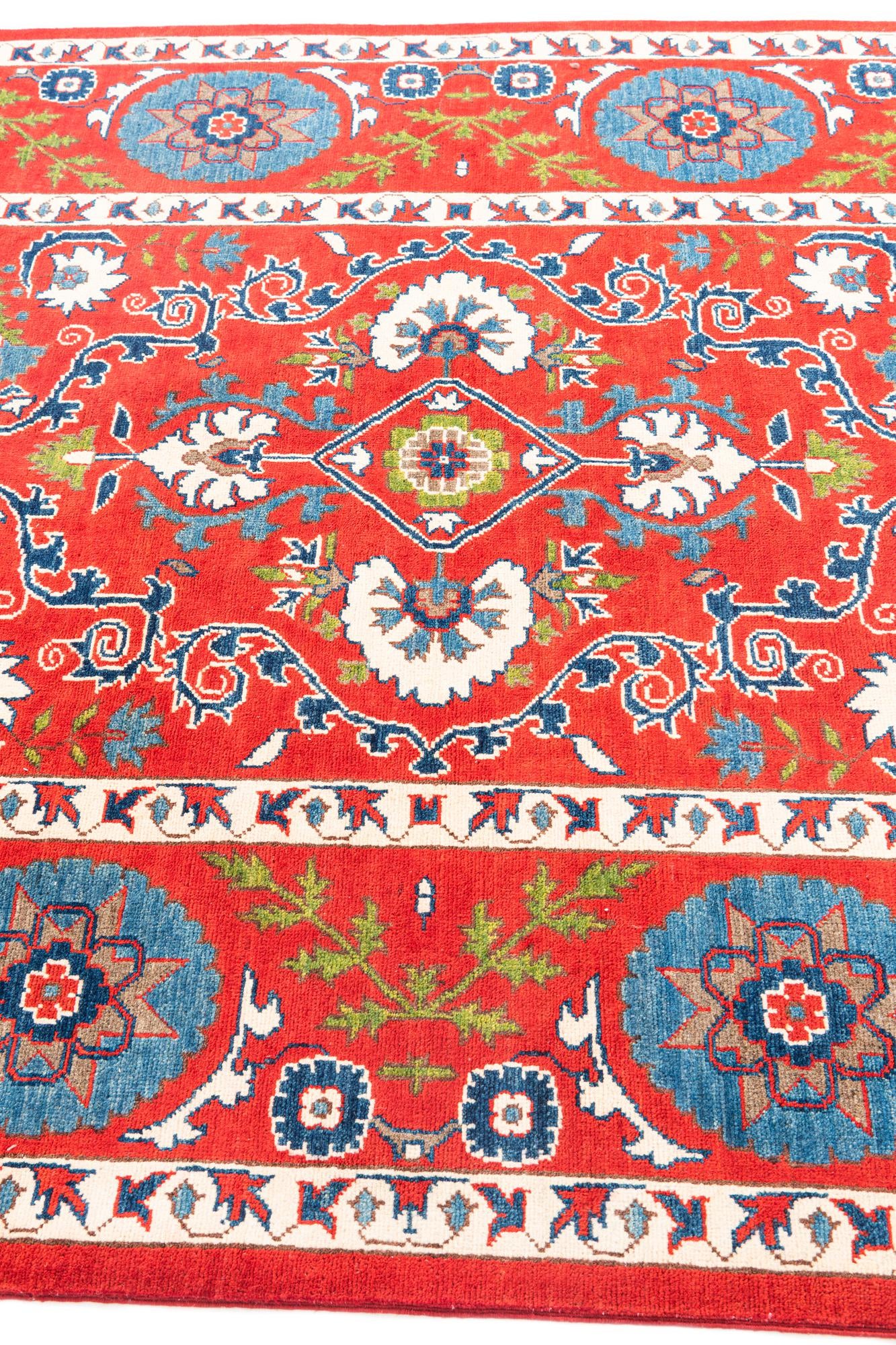 5' 8 x 8' Hand Knotted Kazak Rug