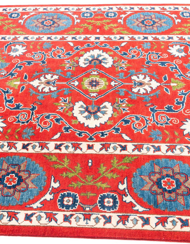 Detail image of 5' 8 x 8'  Hand Knotted Kazak Rug