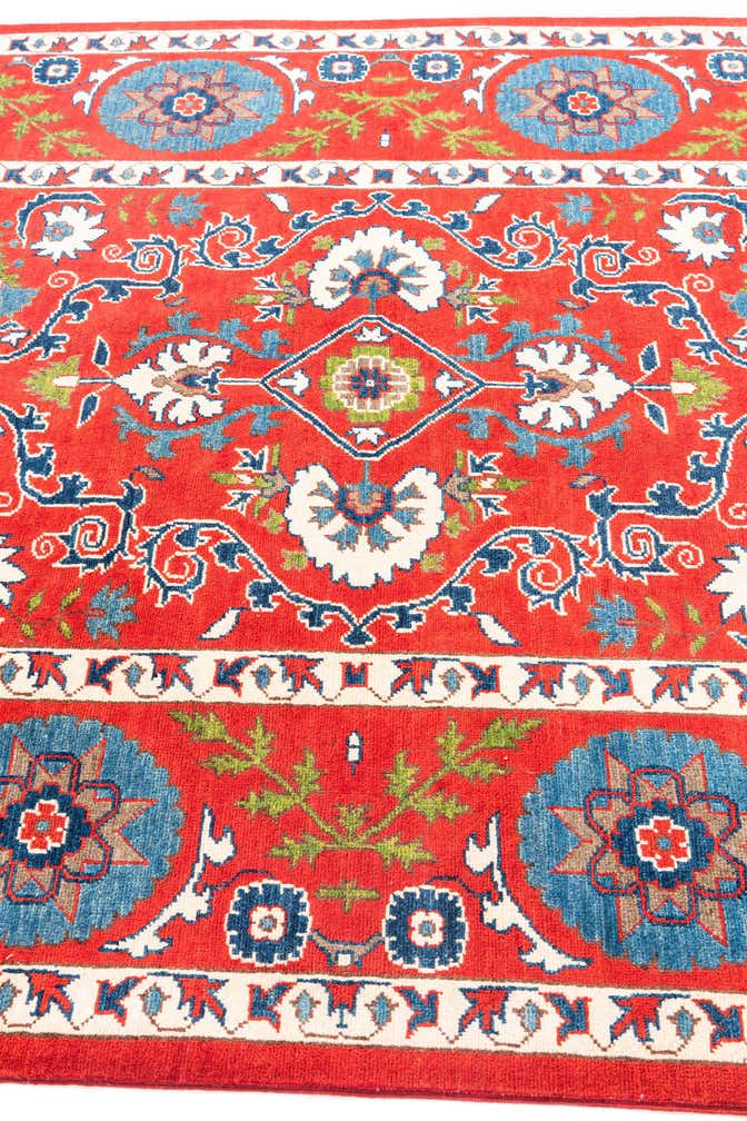 5' 8 x 8' Hand Knotted Kazak Rug