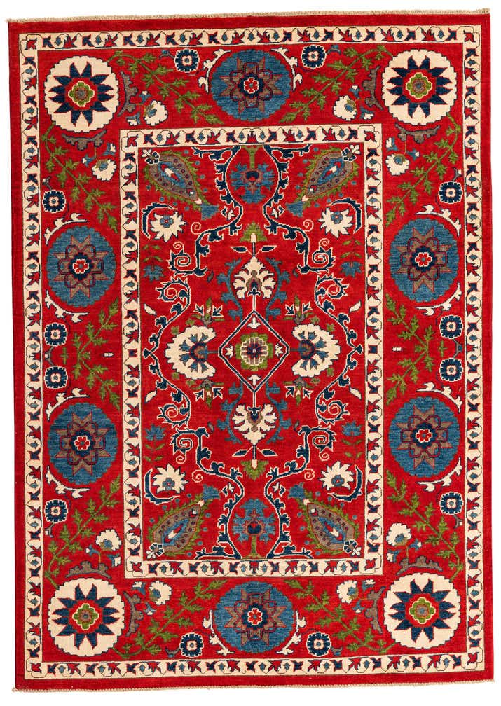 5' 8 x 8' Hand Knotted Kazak Rug