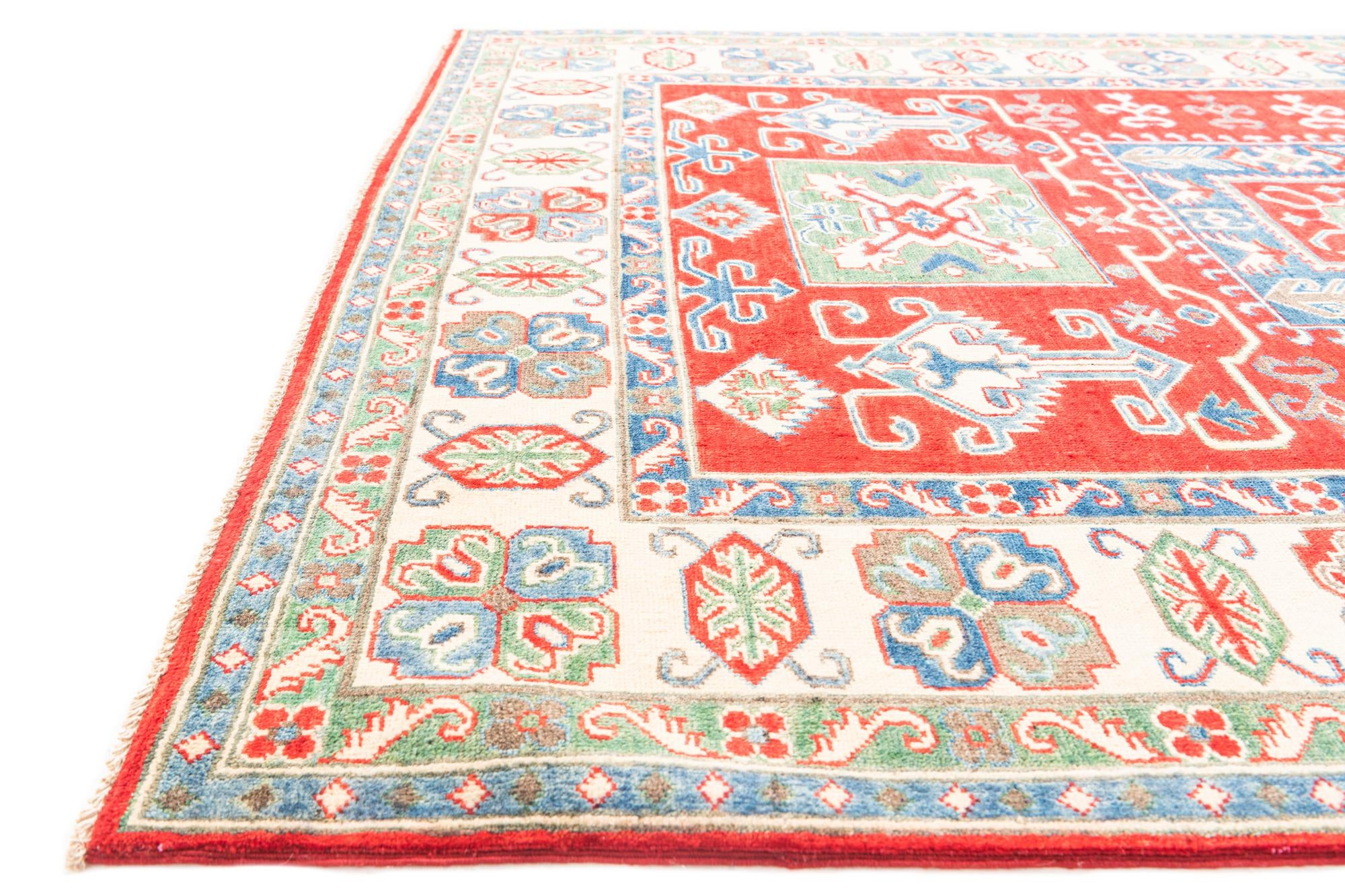 5' 9 x 7' 9 Hand Knotted Kazak Rug