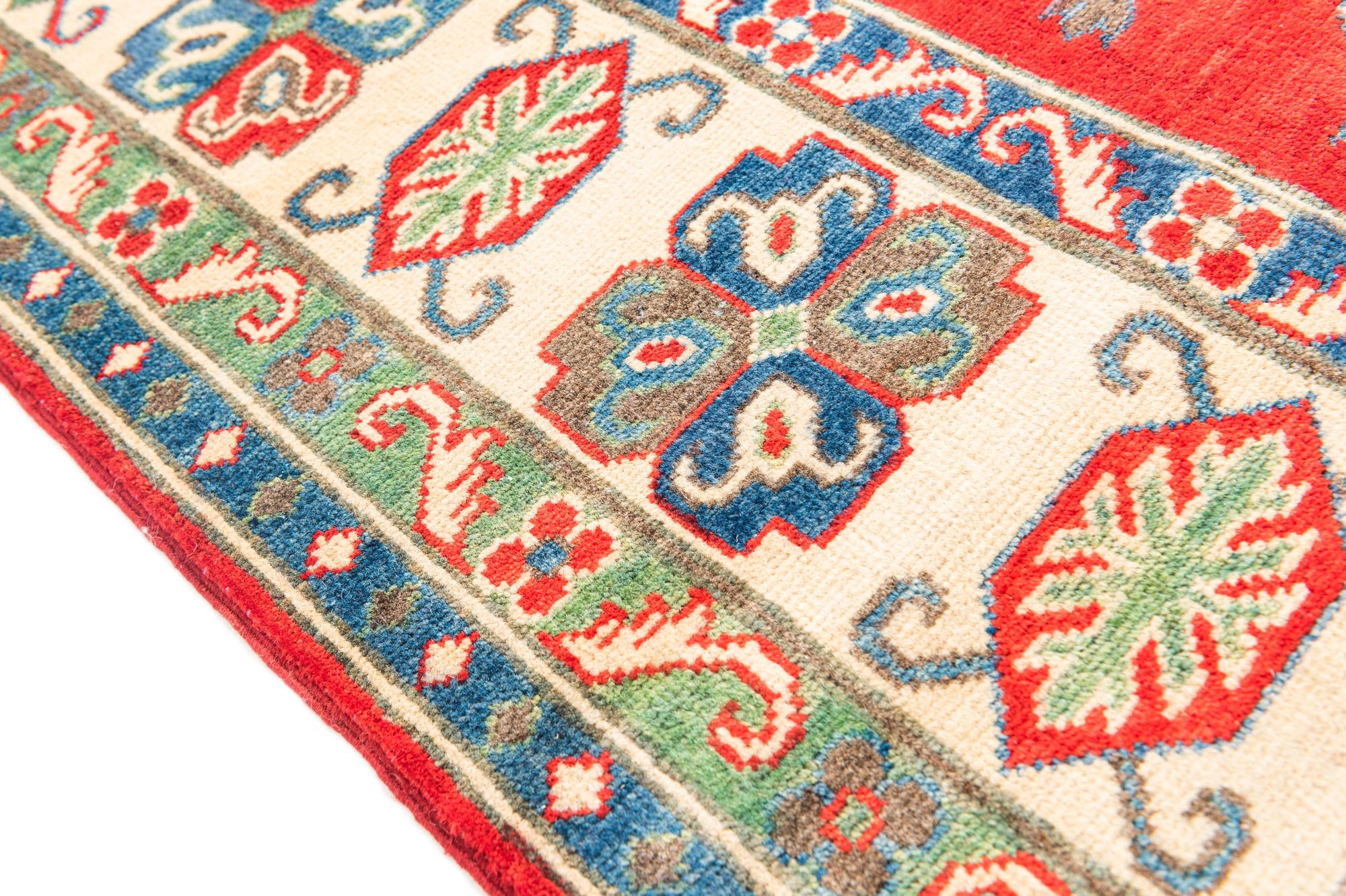 5' 9 x 7' 9 Hand Knotted Kazak Rug