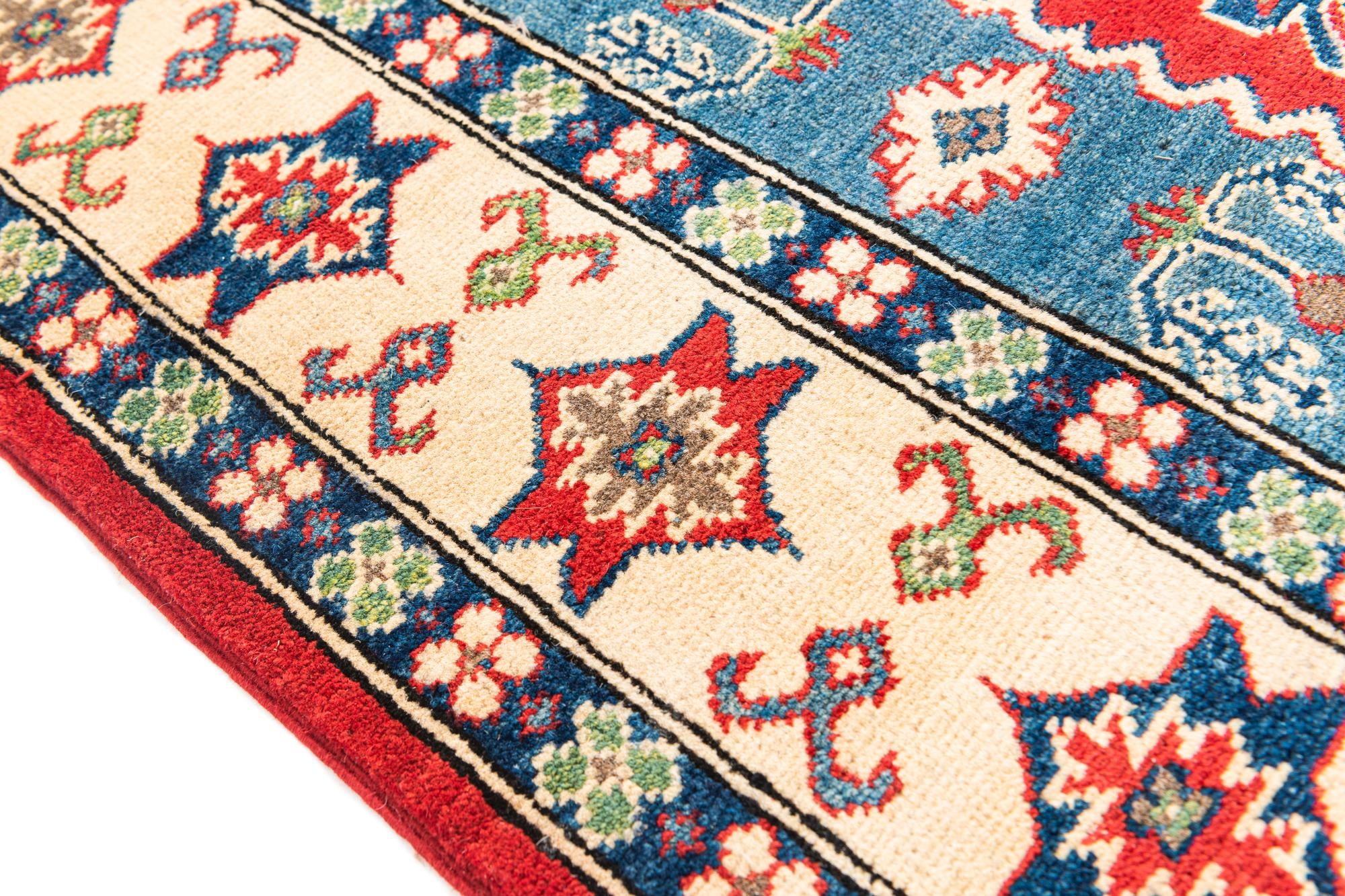 5' 7 x 7' 9 Hand Knotted Kazak Rug