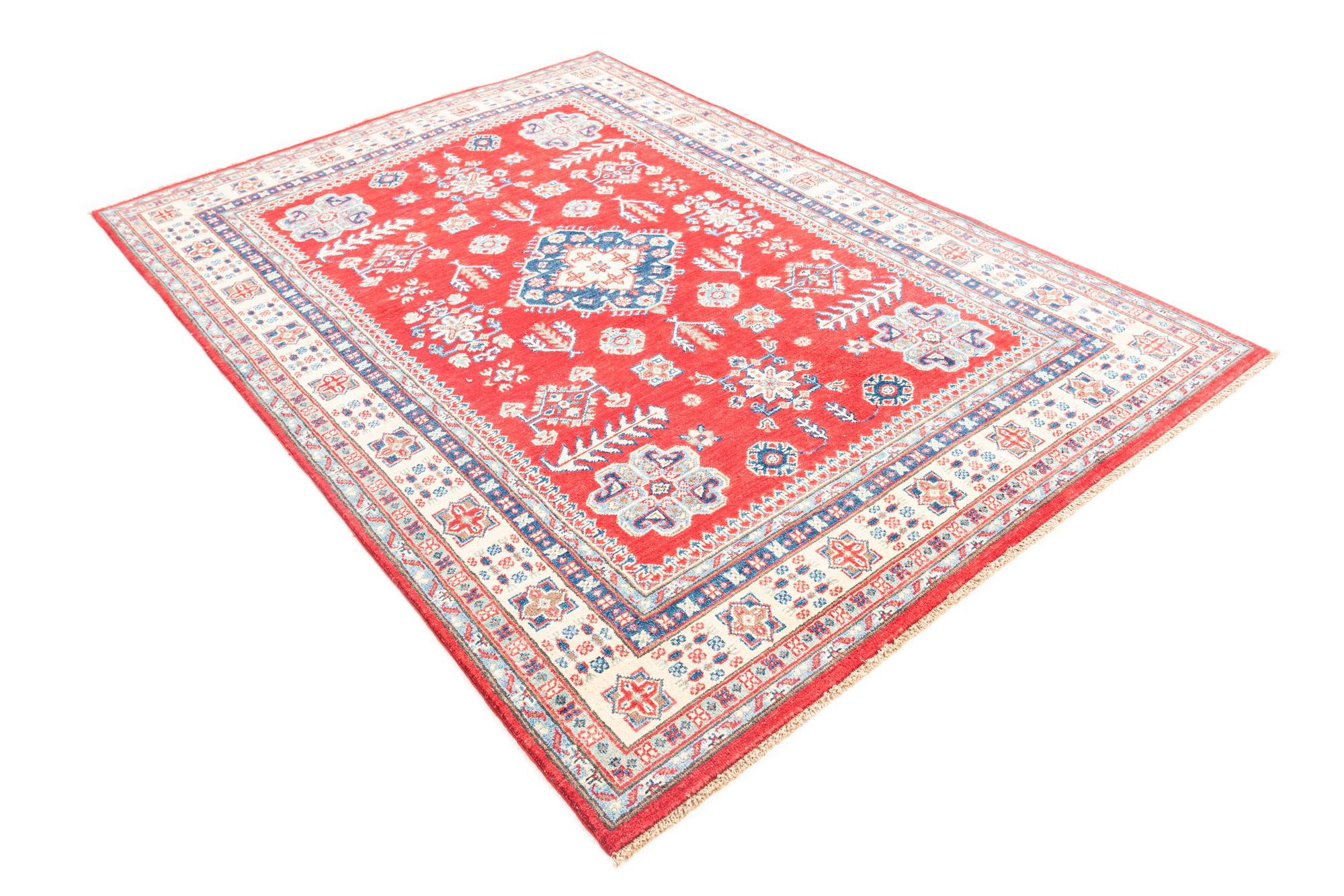 5' 6 x 8' Hand Knotted Kazak Rug
