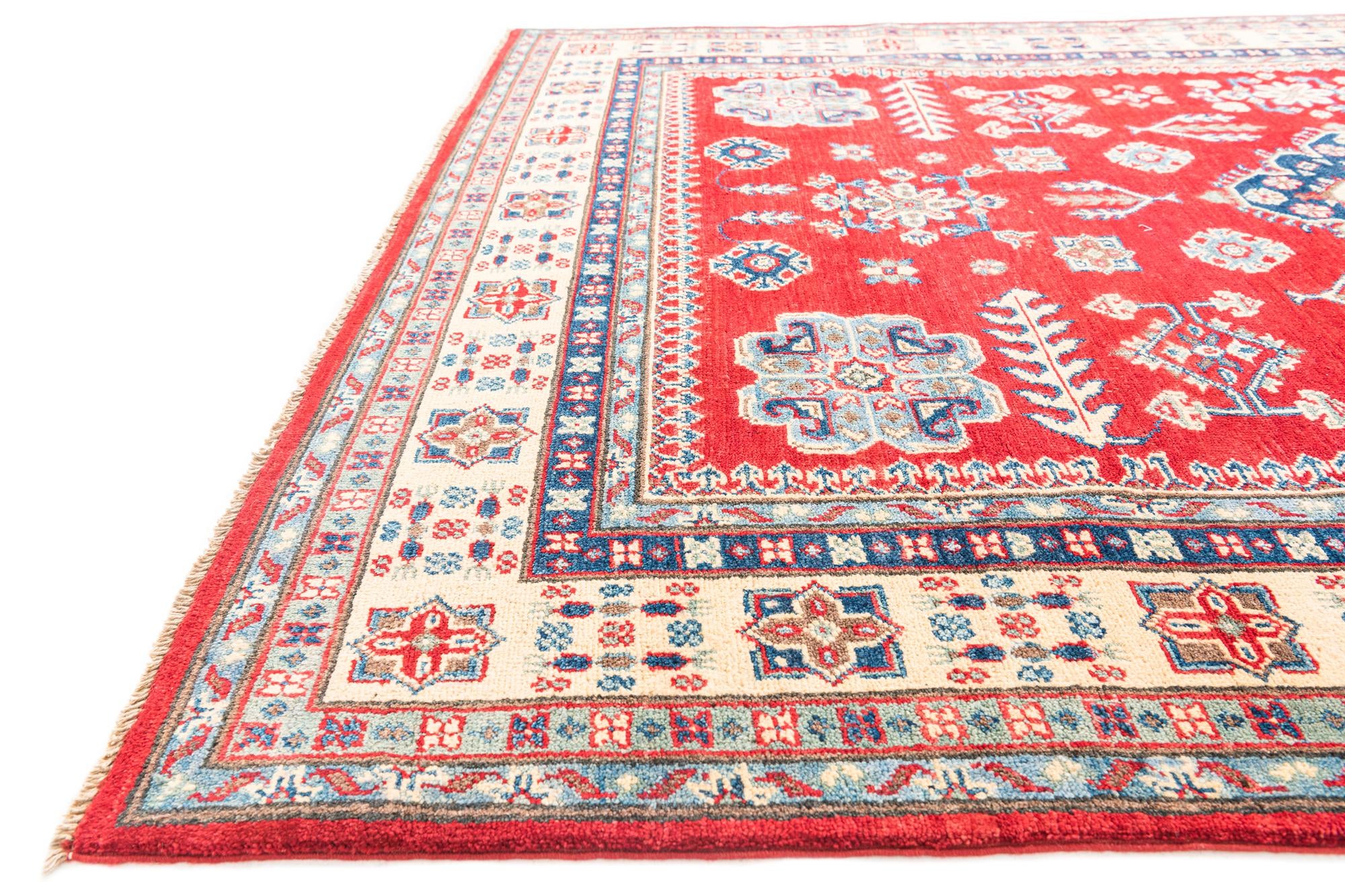 5' 6 x 8' Hand Knotted Kazak Rug