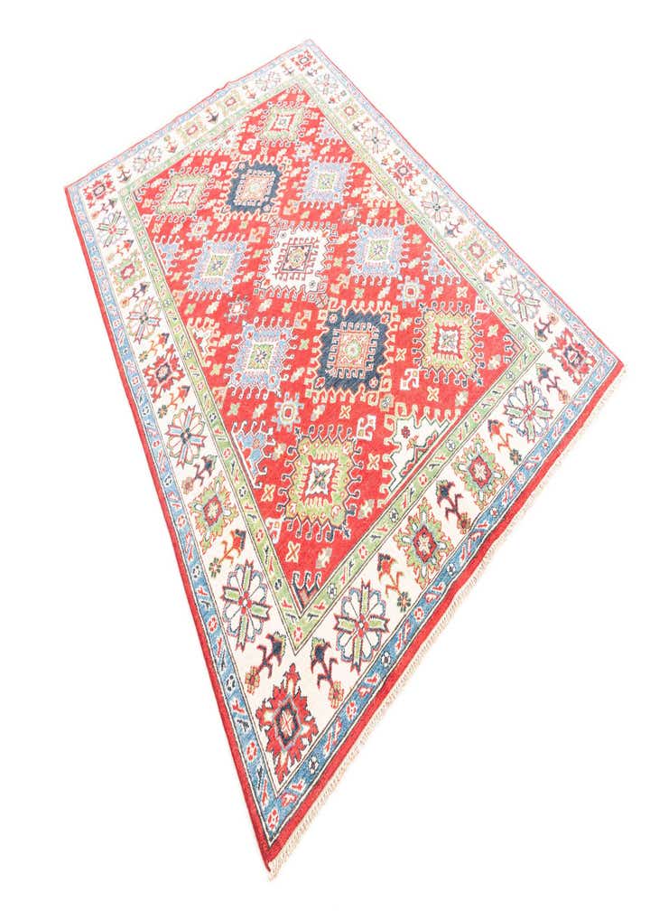 5' 7 x 7' 10 Hand Knotted Kazak Rug