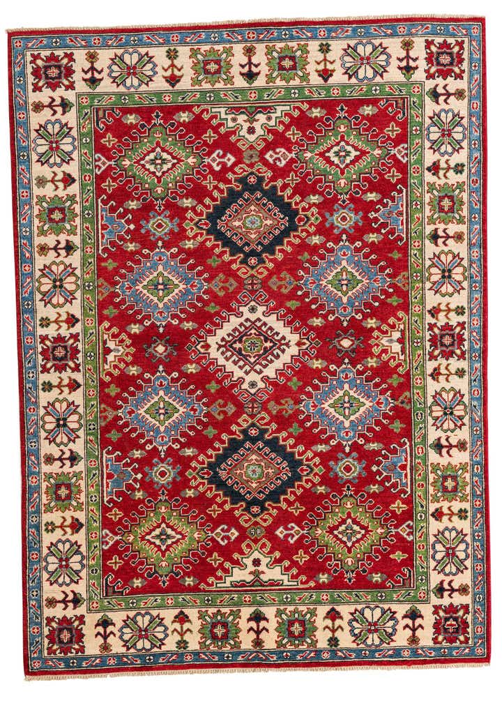 5' 7 x 7' 10 Hand Knotted Kazak Rug