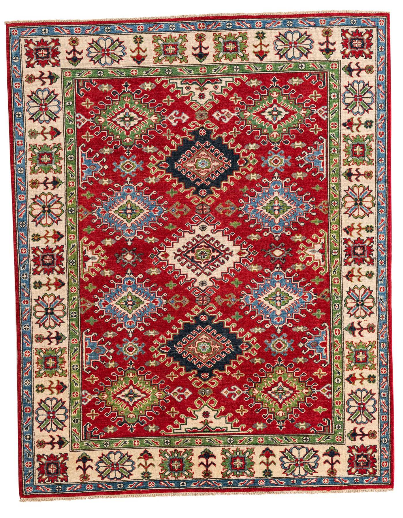 5' 7 x 7' 10 Hand Knotted Kazak Rug