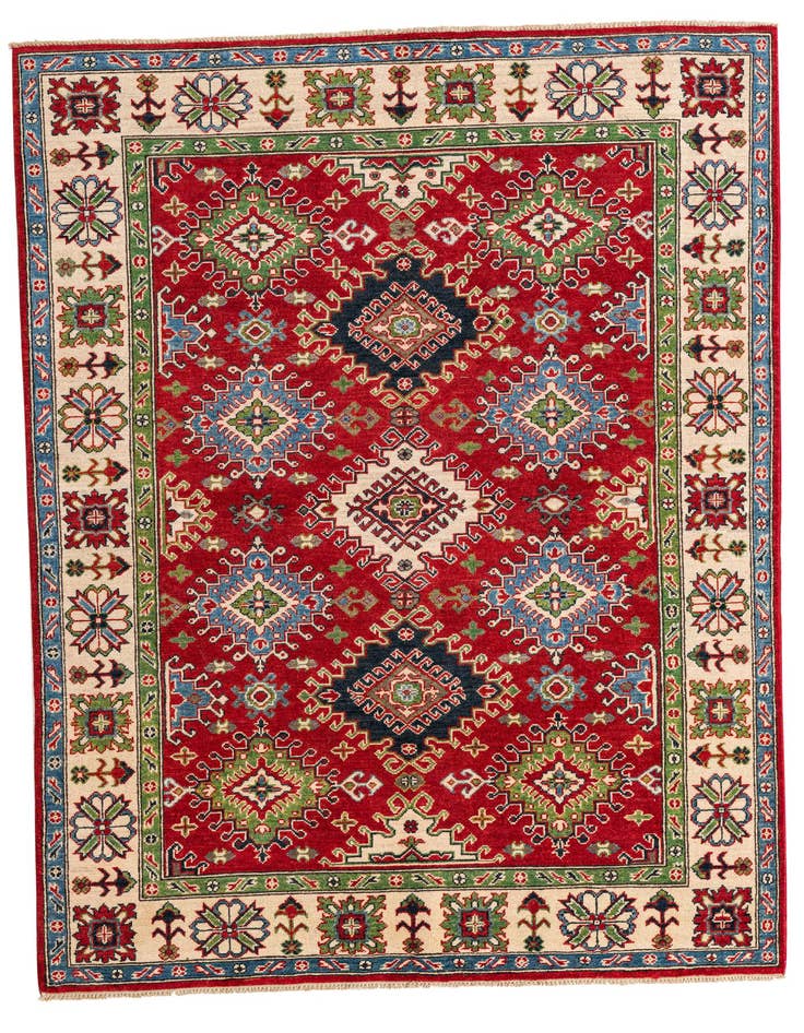 Detail image of 5' 7 x 7' 10 Hand Knotted Kazak Rug