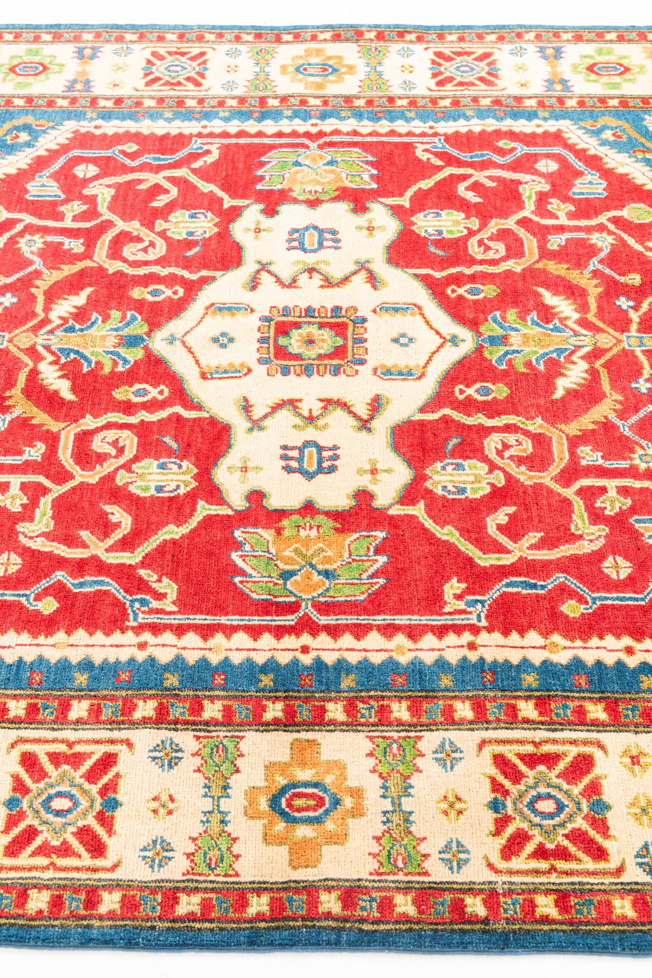 5' 8 x 8' Hand Knotted Kazak Rug