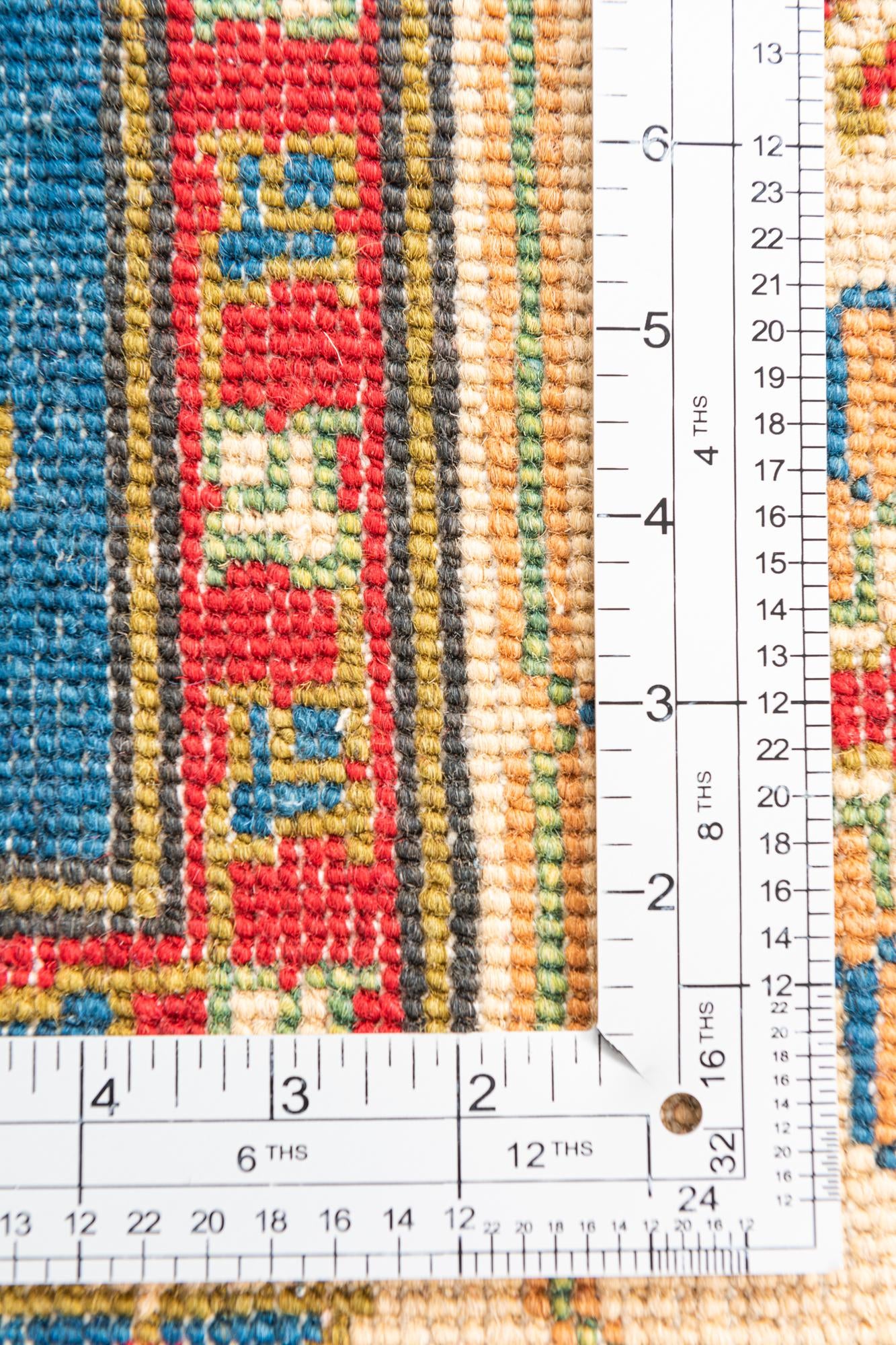 5' 8 x 8' Hand Knotted Kazak Rug