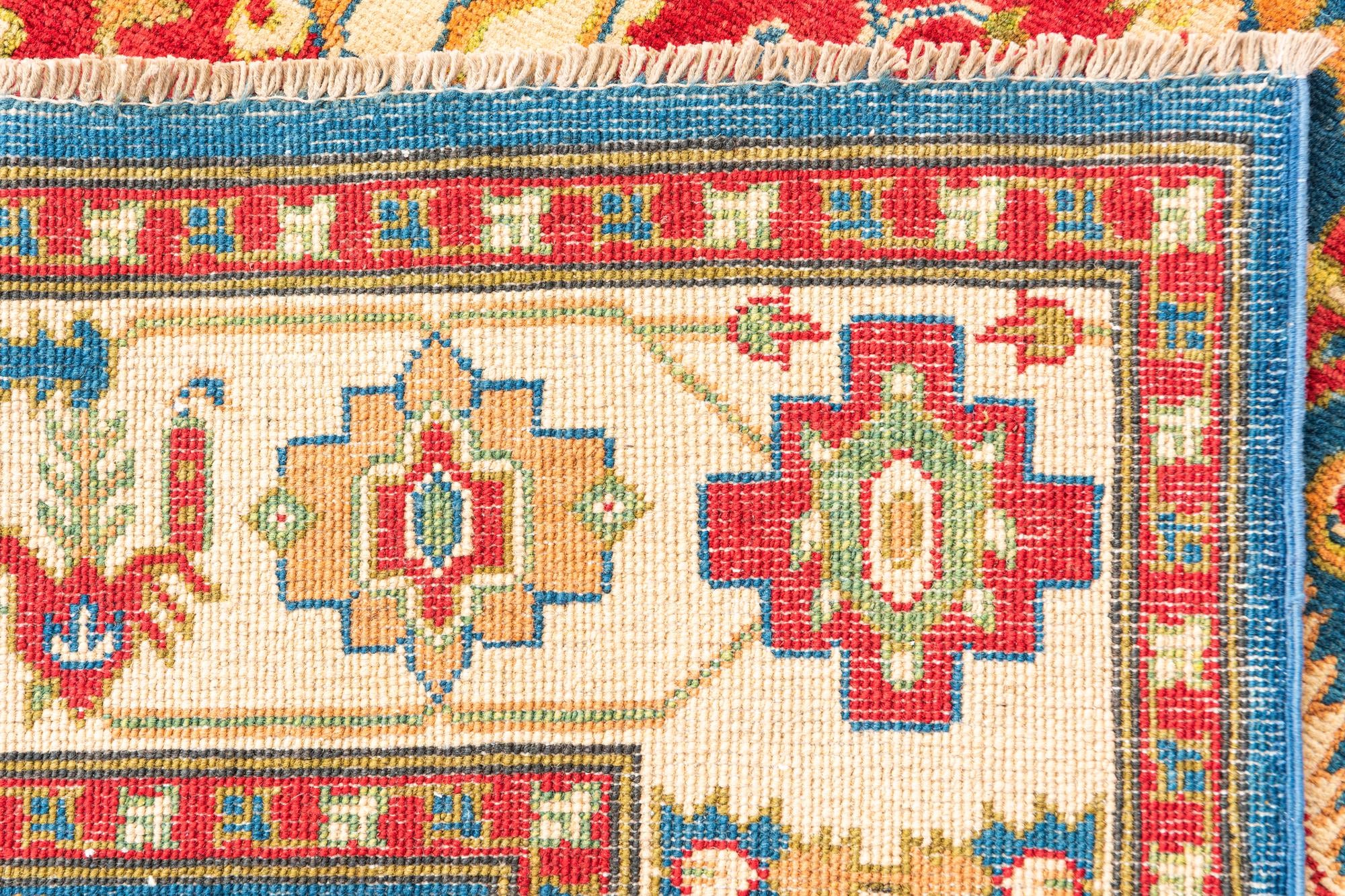 5' 8 x 8' Hand Knotted Kazak Rug