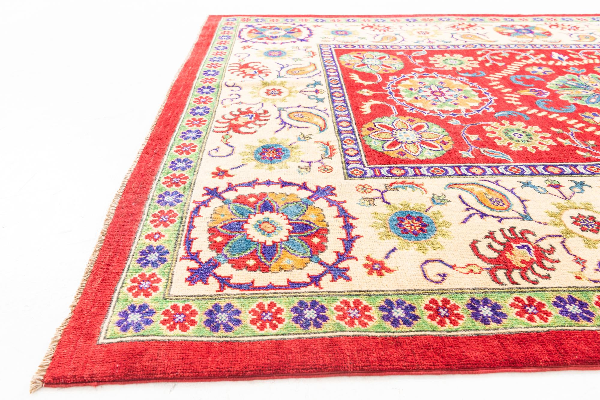 5' 8 x 8' 2 Hand Knotted Kazak Rug