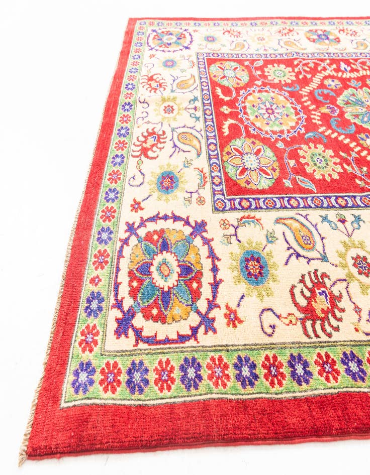 Detail image of 5' 8 x 8' 2  Hand Knotted Kazak Rug