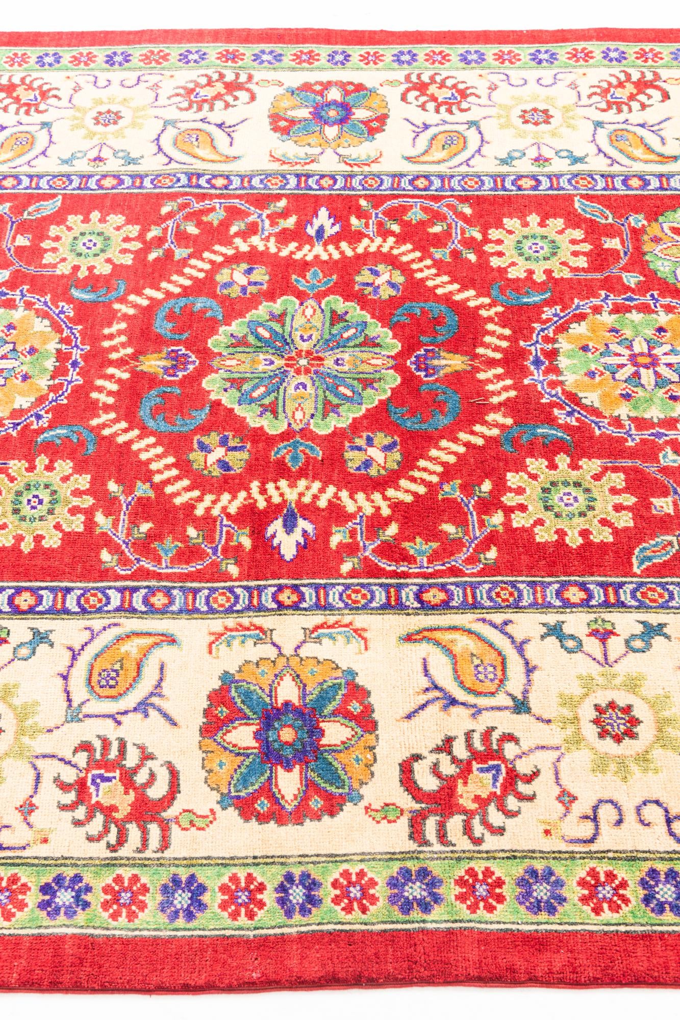 5' 8 x 8' 2 Hand Knotted Kazak Rug