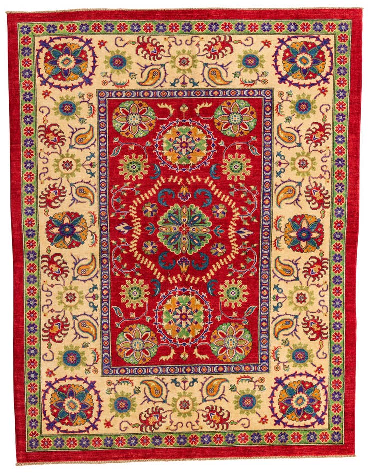 Detail image of 5' 8 x 8' 2 Hand Knotted Kazak Rug