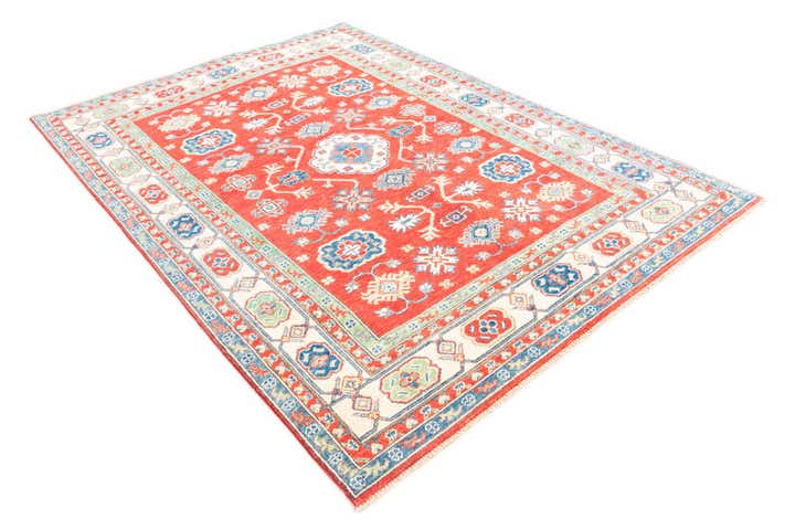 5' 7 x 8' Hand Knotted Kazak Rug