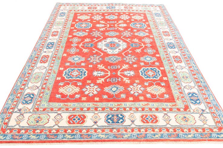 Detail image of 5' 7 x 8' Hand Knotted Kazak Rug