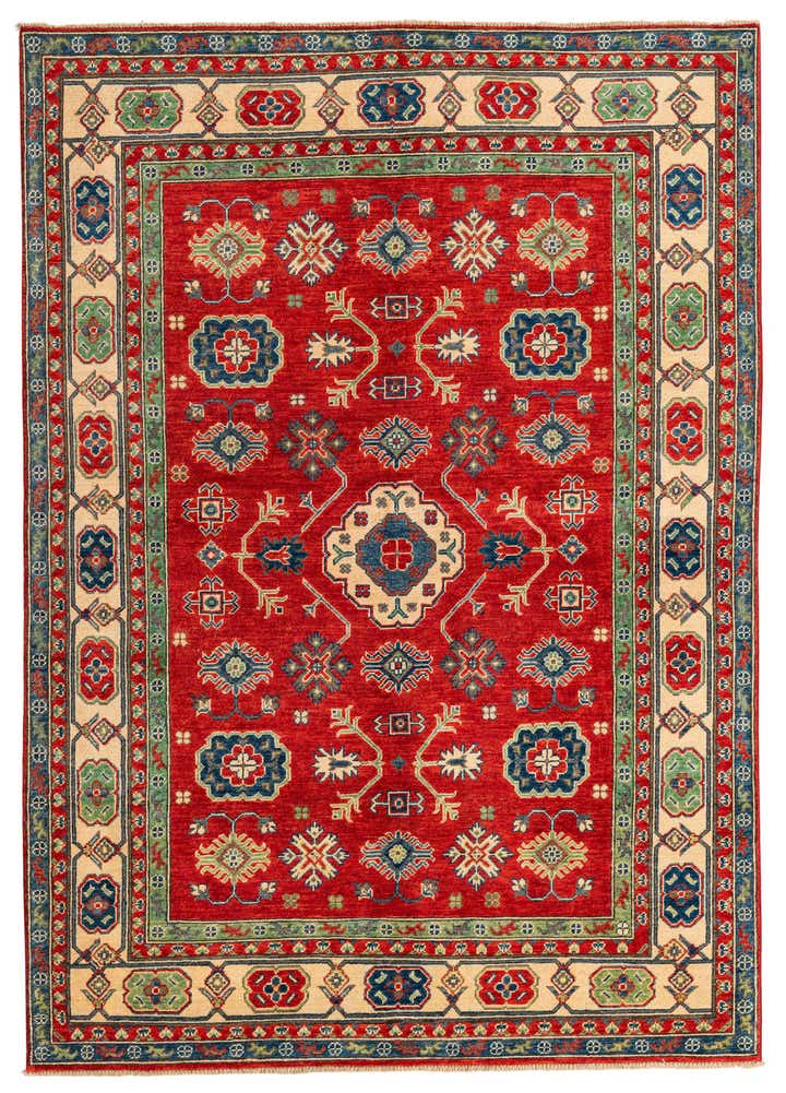 5' 7 x 8' Hand Knotted Kazak Rug