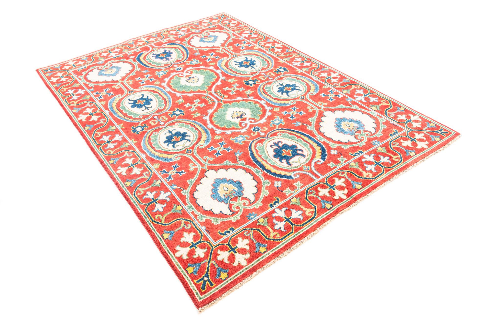 5' x 7' Hand Knotted Kazak Rug