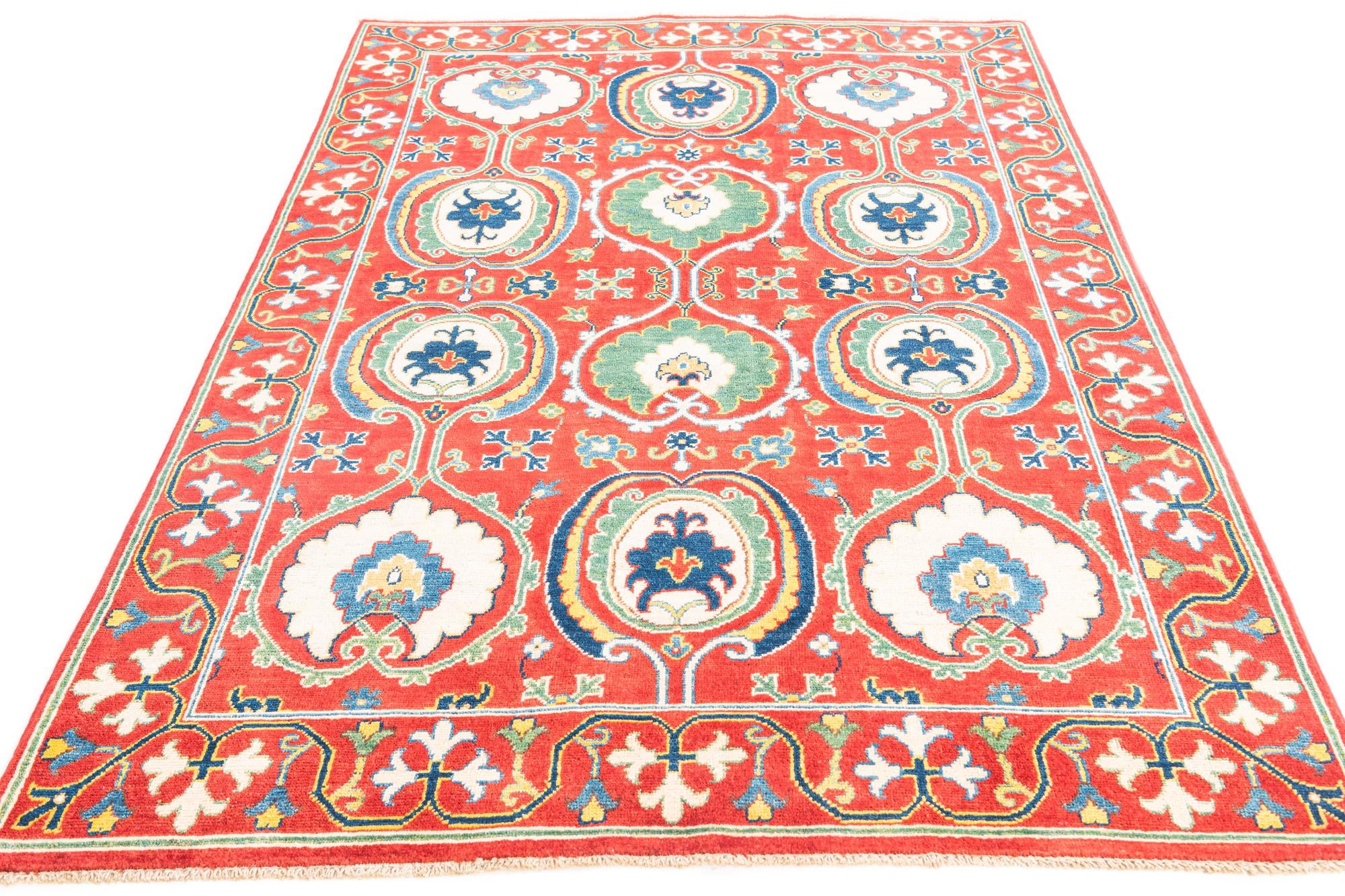 5' x 7' Hand Knotted Kazak Rug