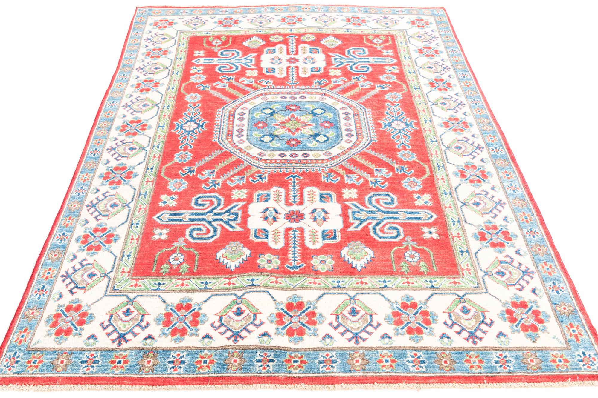 5' x 6' 8 Hand Knotted Kazak Rug