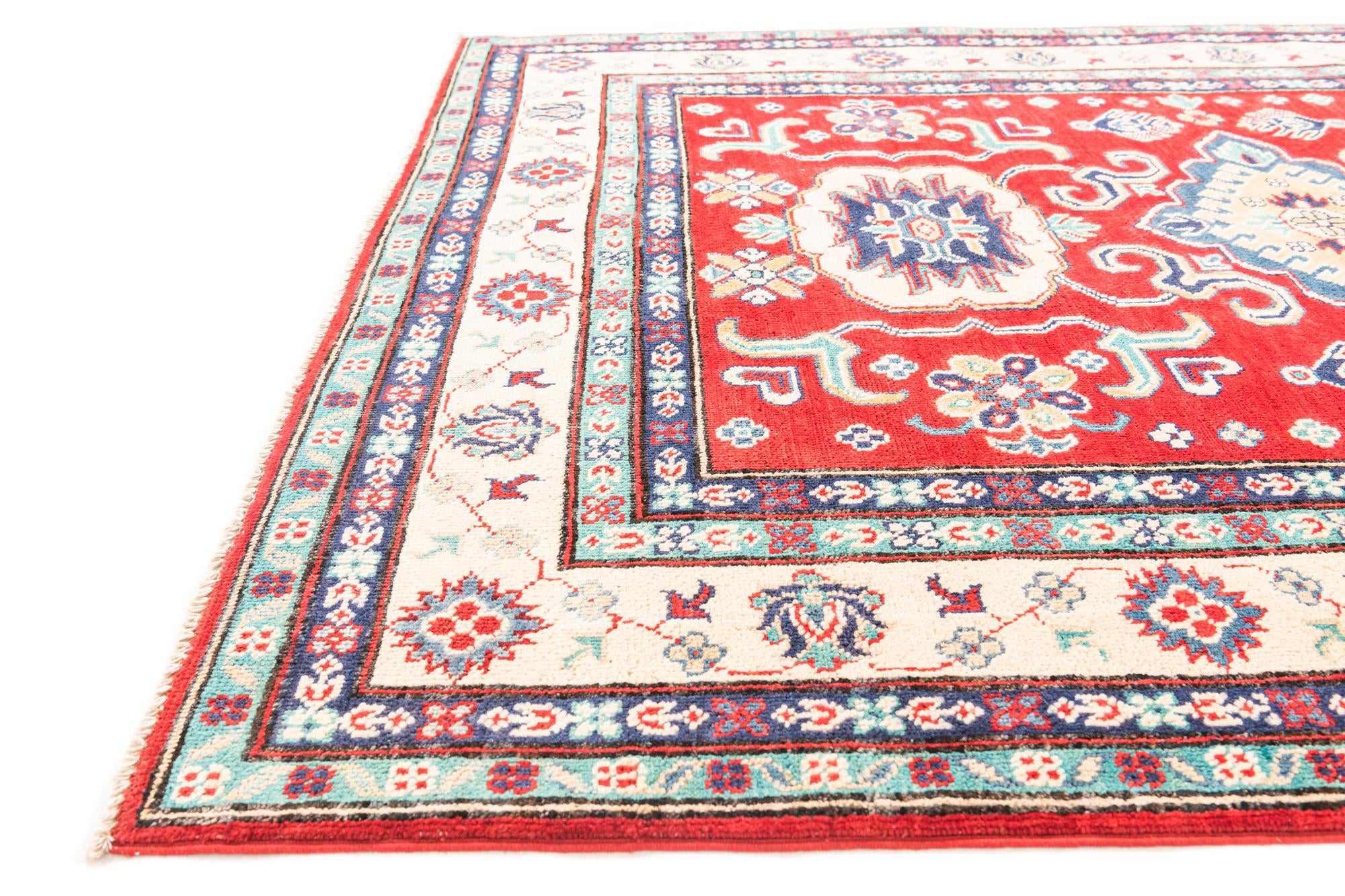 5' 2 x 6' 9 Hand Knotted Kazak Rug
