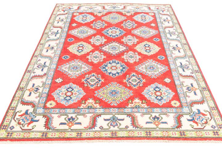 5' x 6' 6 Hand Knotted Kazak Rug
