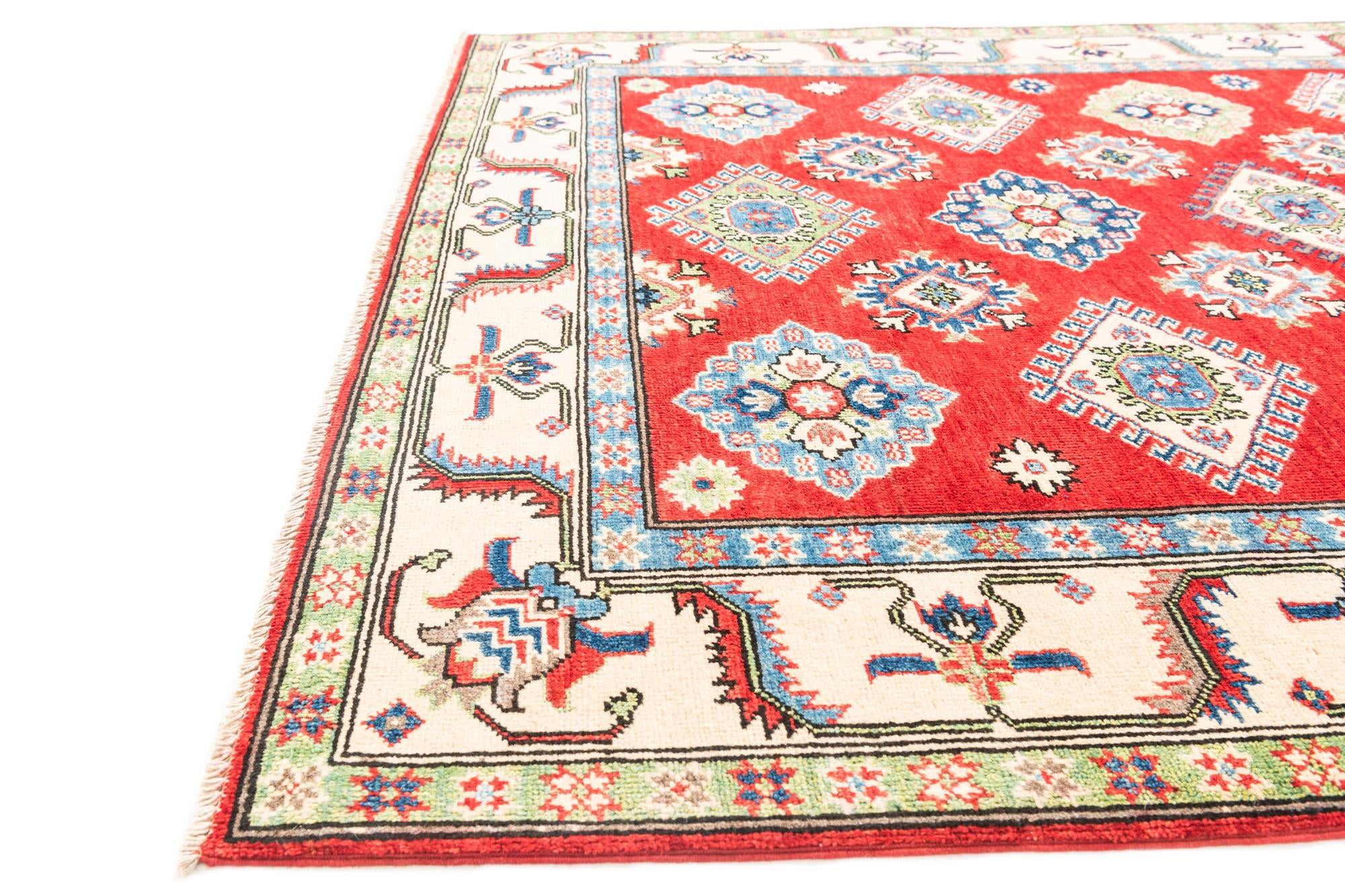 5' x 6' 6 Hand Knotted Kazak Rug
