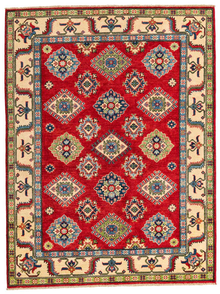 5' x 6' 6 Hand Knotted Kazak Rug