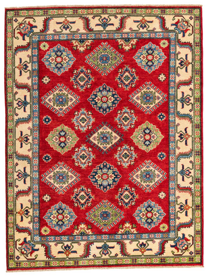 Detail image of 5' x 6' 6 Hand Knotted Kazak Rug